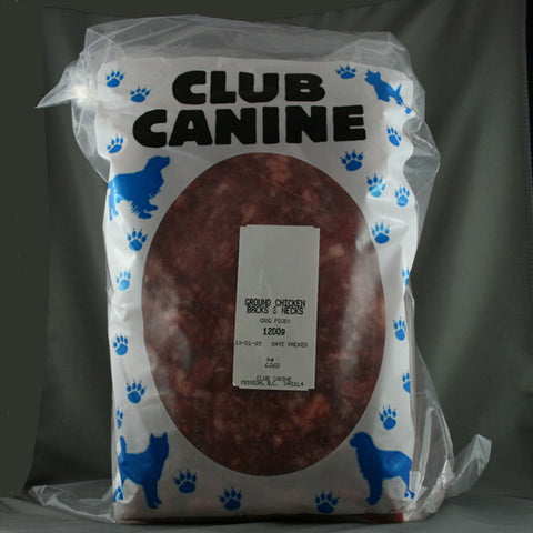 Club Canine - Ground Chicken Carcasses - backs and necks