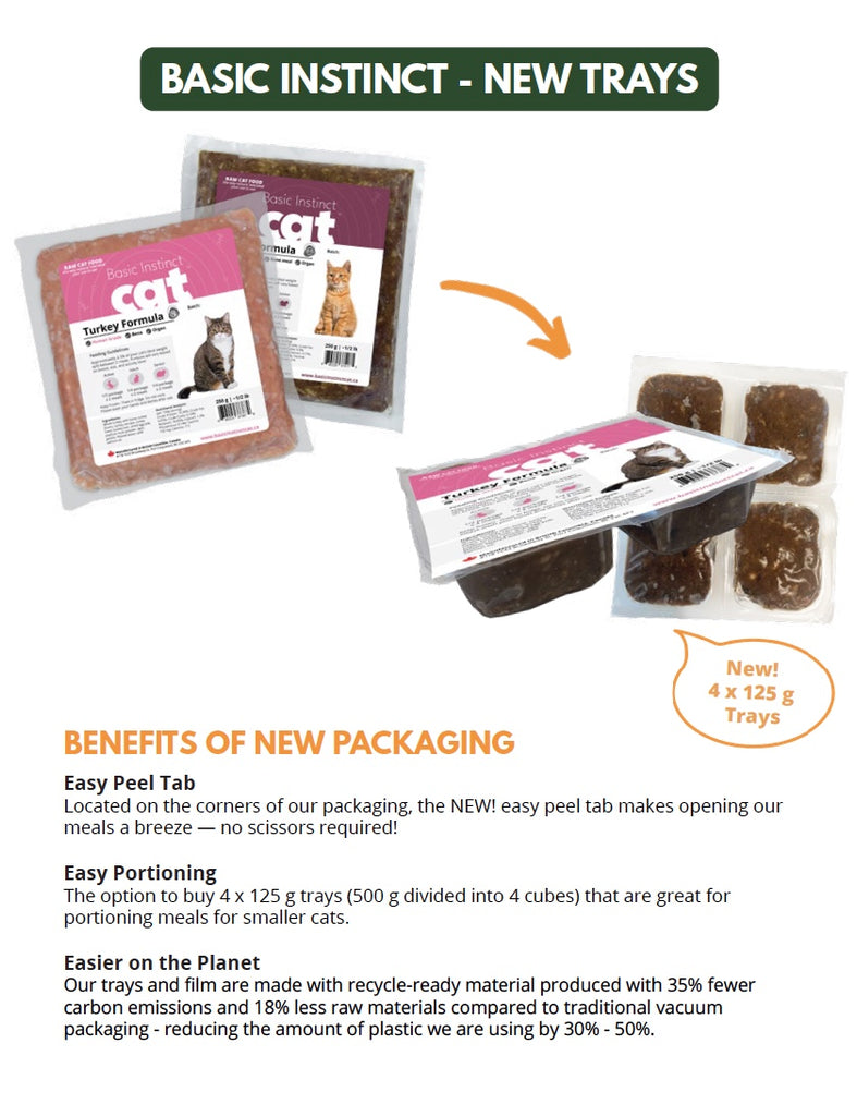 New! Packaging for 3P Naturals Basic Instincts Cat Food