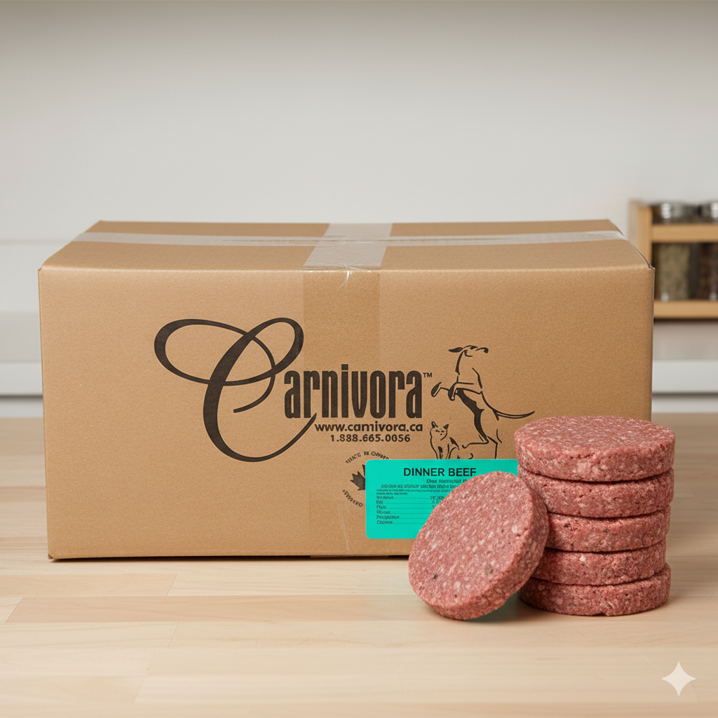 Carnivora - Beef Diet (no veg) Patties - 24lb Box