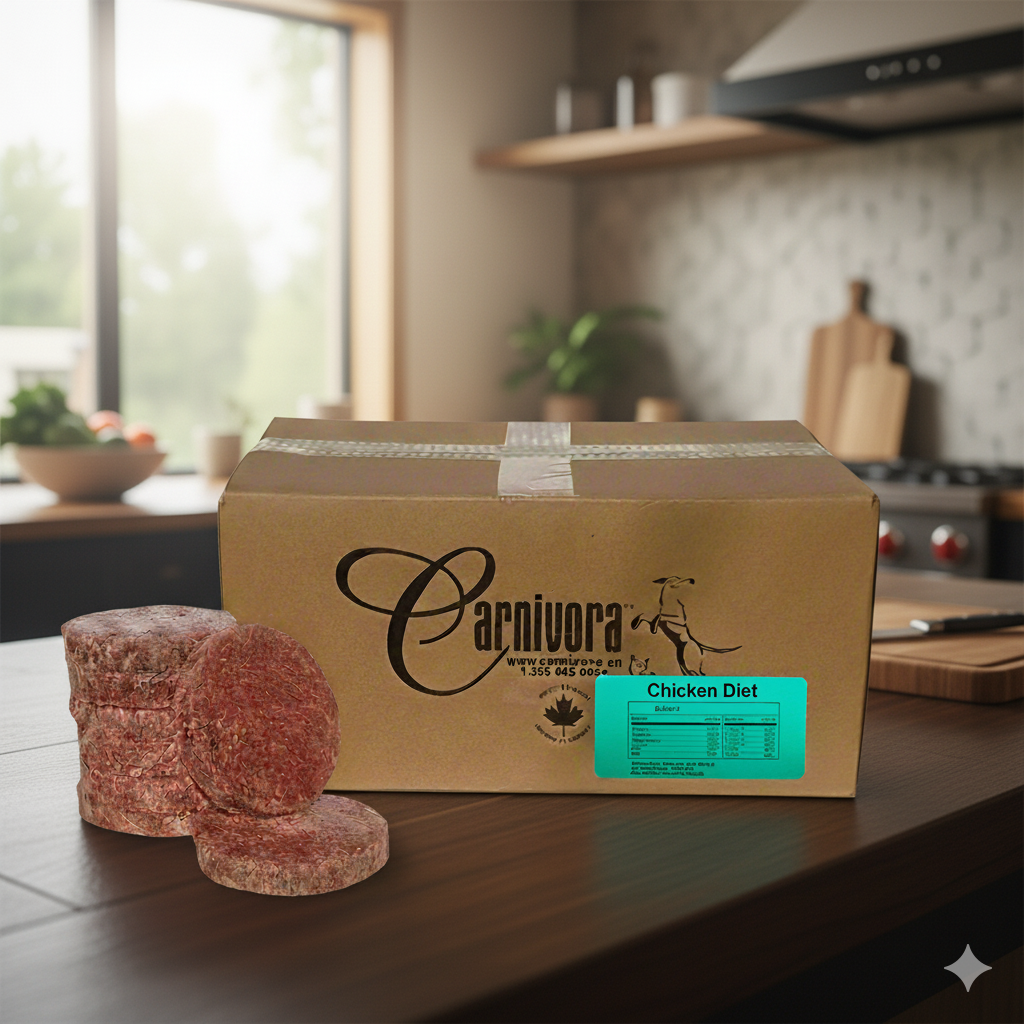Carnivora - Chicken Diet (no veg) Patties - 24lb Box