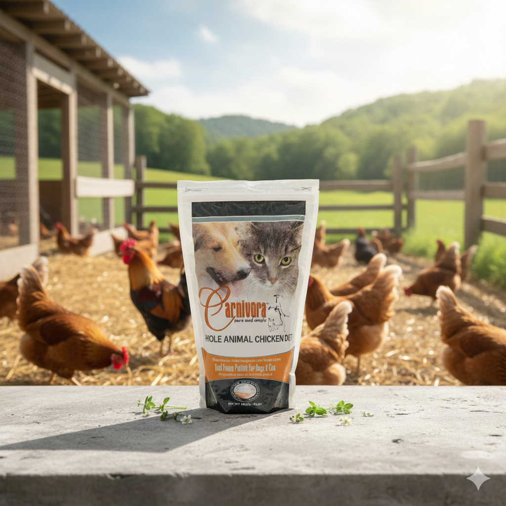 Carnivora - Chicken Dinner (with veg) Patties - 4lb Sleeve