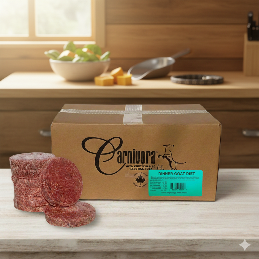 Carnivora - Goat Diet (no veg) Patties - 25lb Box