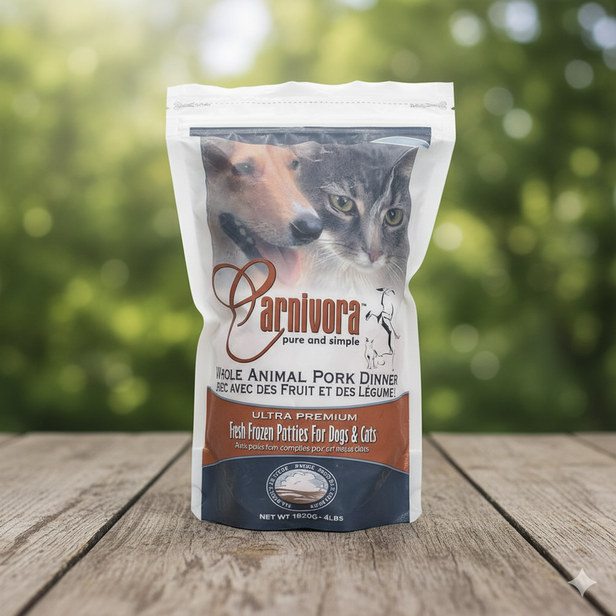 Carnivora - Pork Dinner (with veg) Patties - 4lb Sleeve