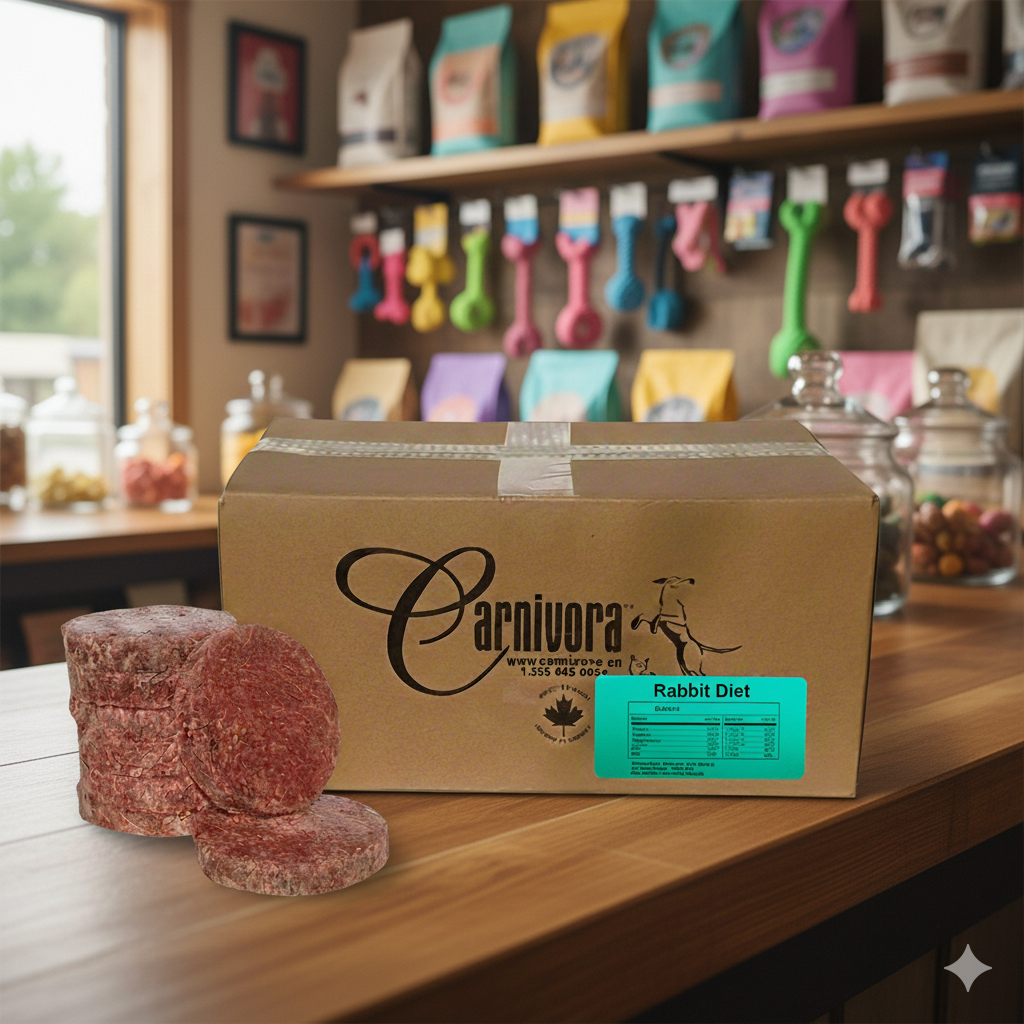 Carnivora - Rabbit Diet (no veg) Patties - 25lb Box