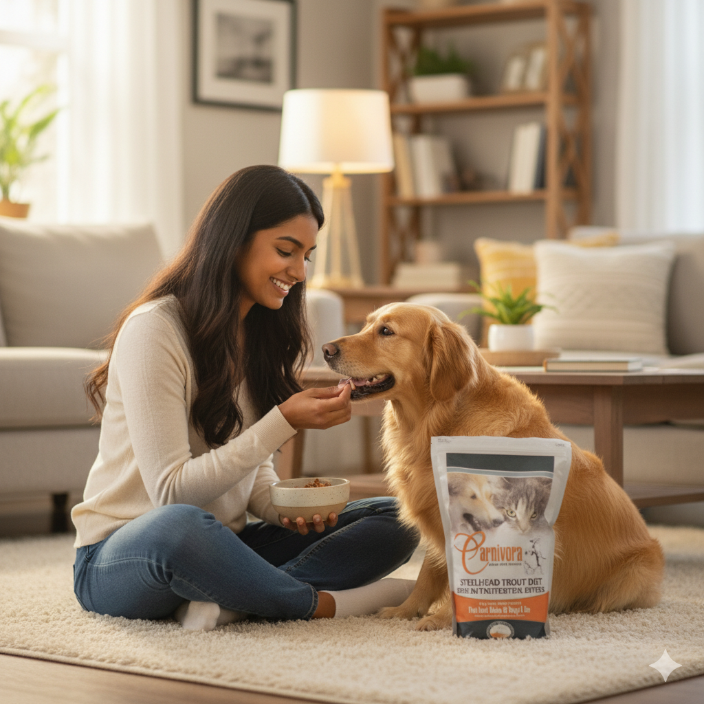 Carnivora - Trout (Steelhead) Diet (no veg) Patties - 4lb Sleeve