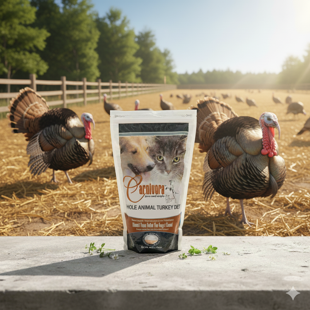 Carnivora - Turkey Diet (no veg) Patties - 4lb Sleeve