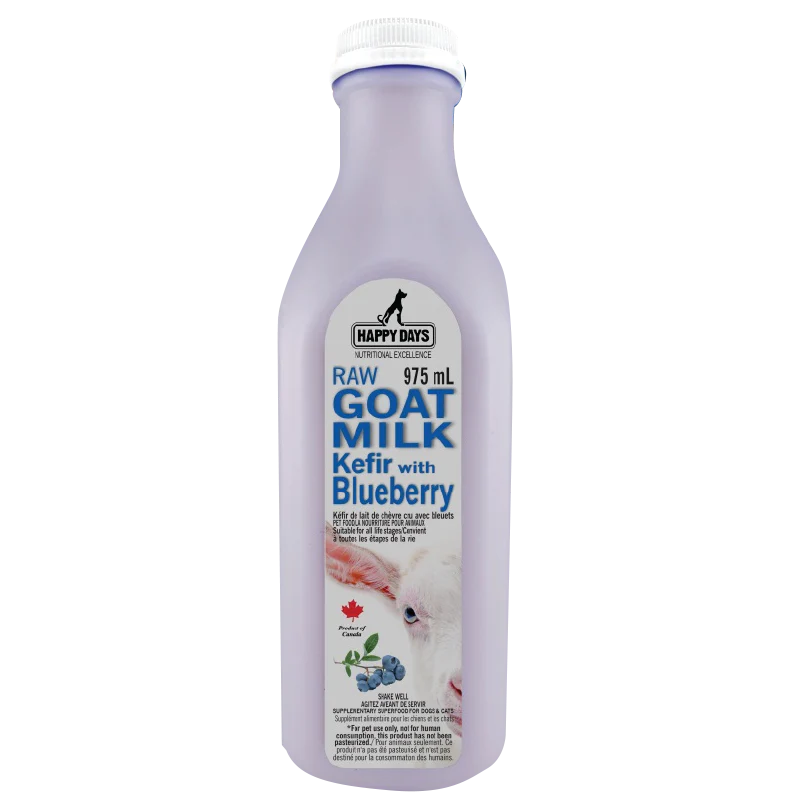 Happy Days - Raw Goat Milk Kefir with Blueberry 975ml