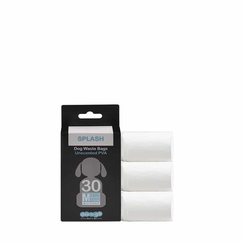 Doo-n-Go - Dog - Refill Bag - Flushable "Splash" - MEDIUM (8x12) - 3 rolls of 10 bags (30 bags per pack)