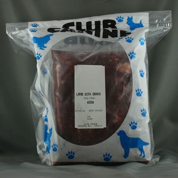 Club Canine - Lamb w/Organ Ground - Wild at Heart Pets Raw Food Delivery