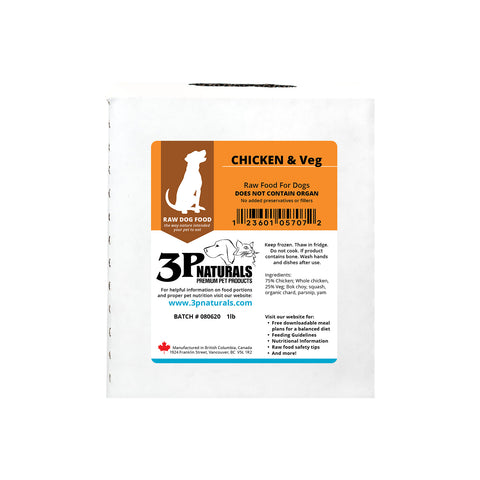 3P Naturals - Chicken with Bone & Veg
