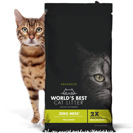 Worlds Best - Zero Mess Pine Scented Cat Litter 12lb